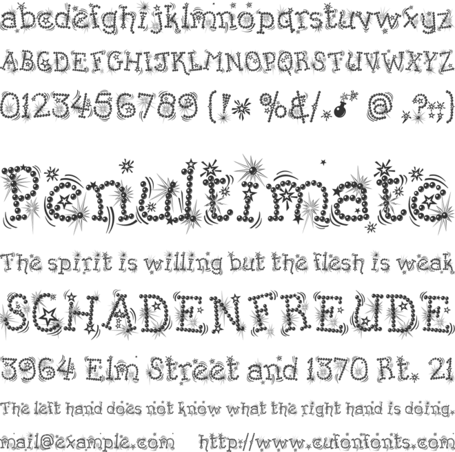 Kingthings Flashbang font preview