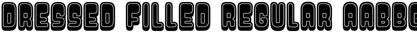 Dressed Filled Regular font