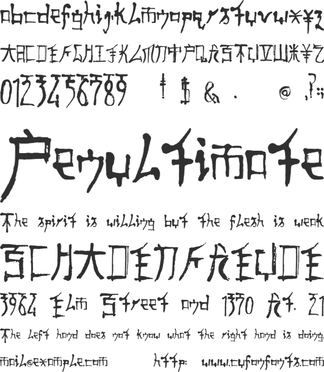 Fast Monk _ Ink font preview