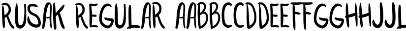RUSAK Regular font