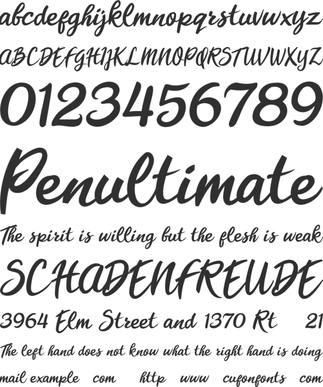 Florencia Blonde font preview