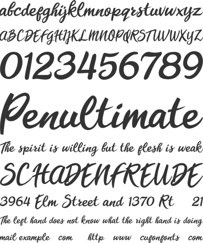 Florencia Blonde font preview