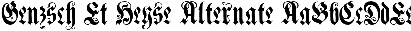 Genzsch Et Heyse Alternate font