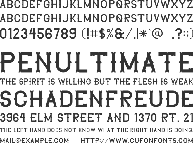 The Lekker font preview