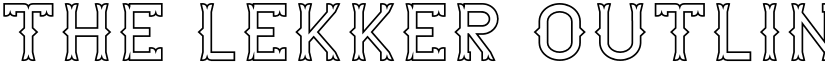 The Lekker Outline font