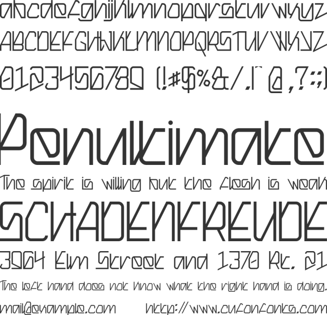 Melanges font preview