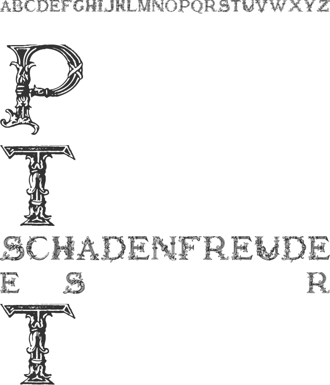 Burgoyne Initials font preview