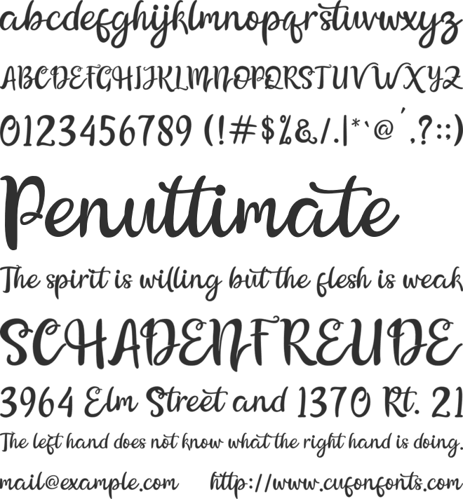 The Billow font preview