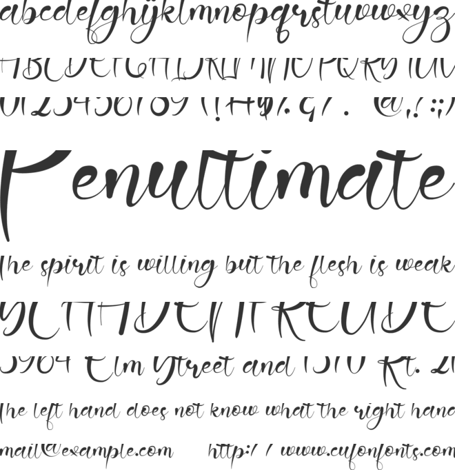 Jattestor font preview