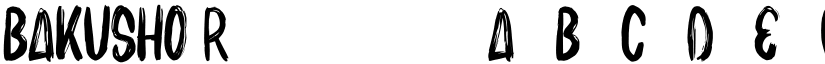 BAKUSHO Regular font