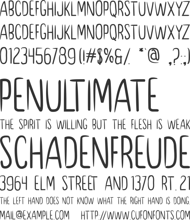 Perdana font preview