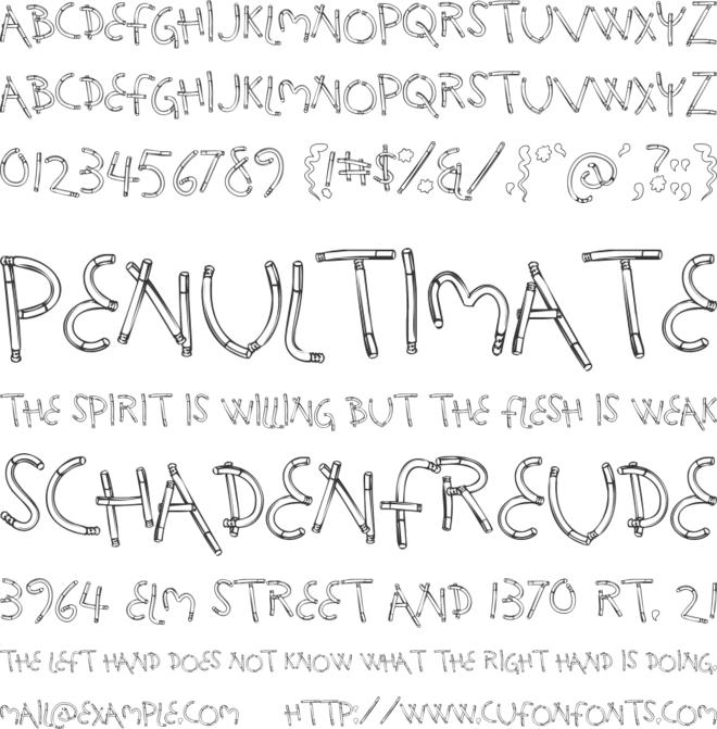 Holy Smokes font preview