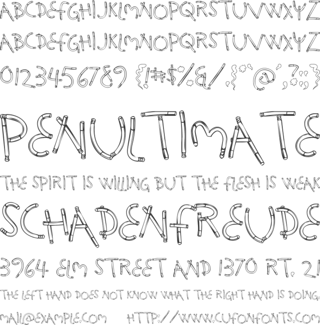 Holy Smokes font preview