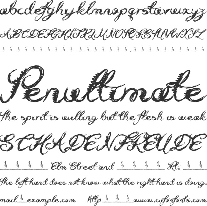Holly Hood font preview