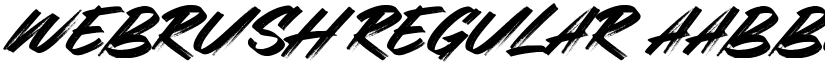 Webrush Regular font