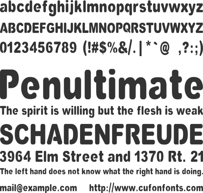 VinylCuts font preview