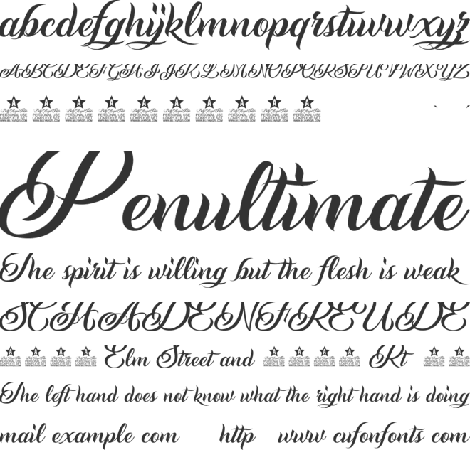 Andaluzia Personal Use font preview