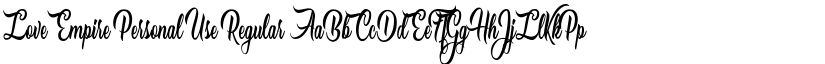 Love Empire Personal Use Regular font