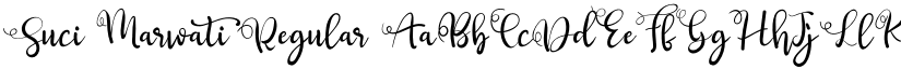 Suci Marwati Regular font