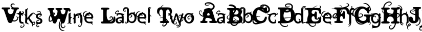 Vtks Wine Label Two font