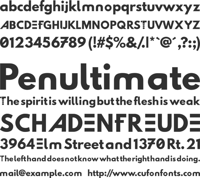Hussar Techniczny font preview