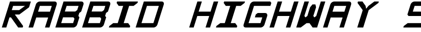 Rabbid Highway Sign Bold Caps Regular font