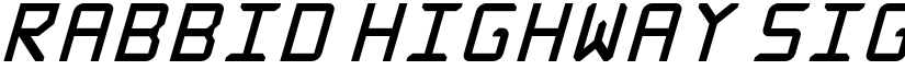 Rabbid Highway Sign Caps Regular font