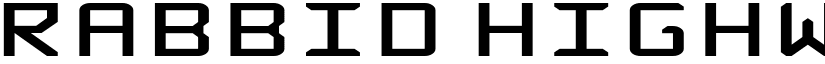 Rabbid Highway Sign Extended Regular font
