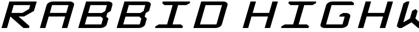 Rabbid Highway Sign Extended Regular font
