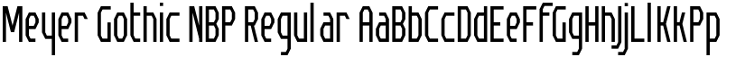 Meyer Gothic NBP Regular font