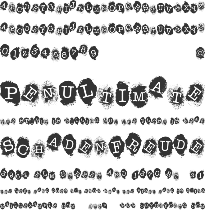Fingerprints Inside font preview