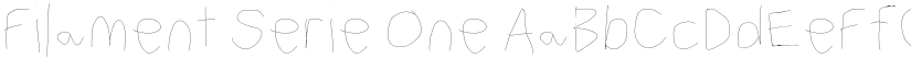 Filament Serie One font