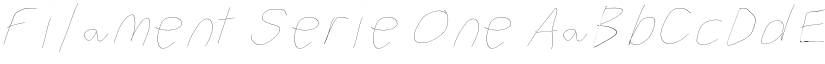 Filament Serie One font