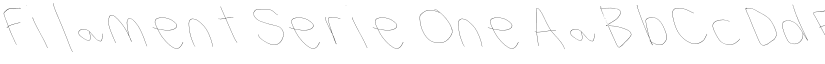 Filament Serie One font