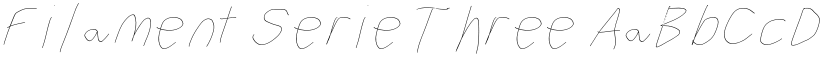 Filament Serie Three font