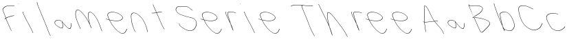 Filament Serie Three font