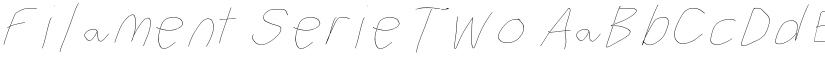 Filament Serie Two font