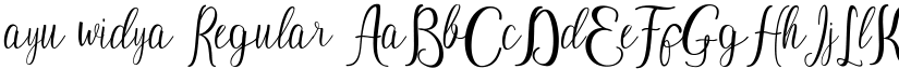 ayu widya Regular font