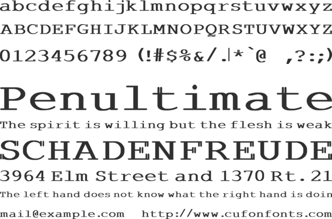 Dooling font preview