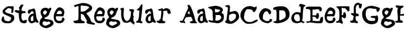Stage Regular font