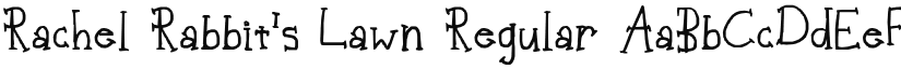 Rachel Rabbit's Lawn Regular font