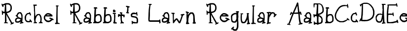 Rachel Rabbit's Lawn Regular font