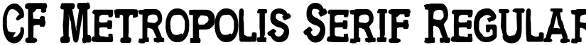 CF Metropolis Serif Regular font