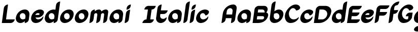 Laedoomai Italic font