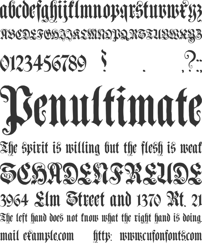Genzsch Et Heyse font preview