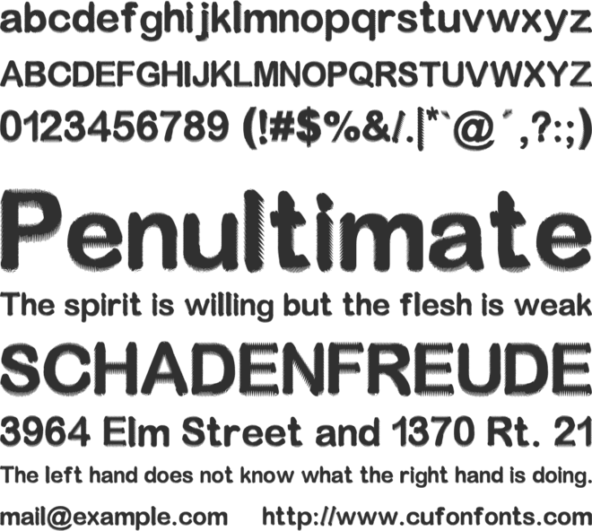 ODYWSS font preview