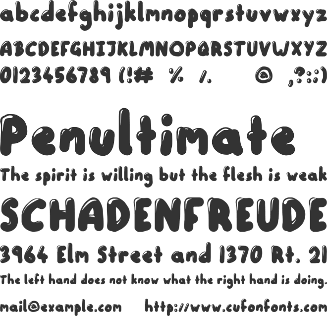 Little Sweet Thing font preview