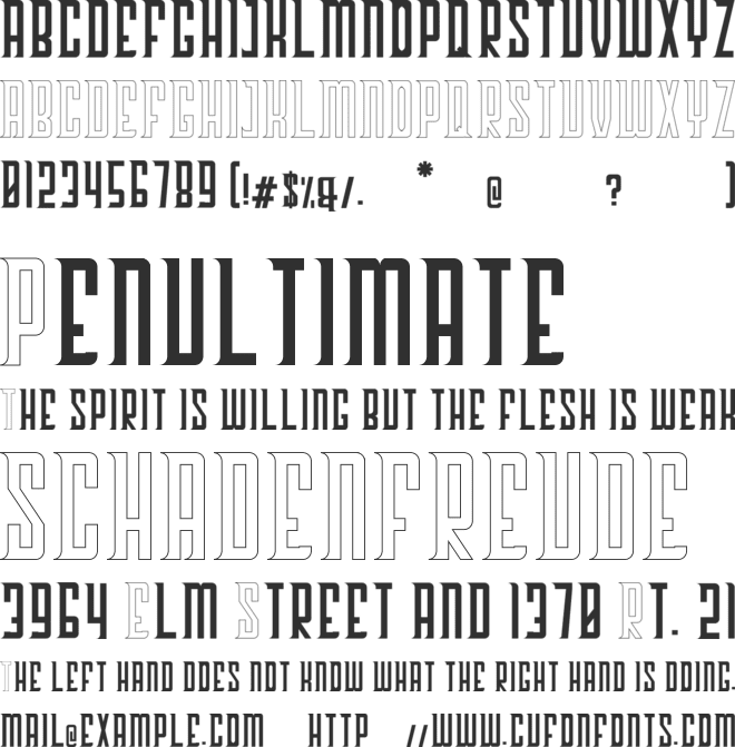 Georgent font preview