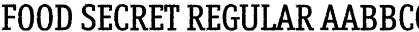 Food Secret regular font