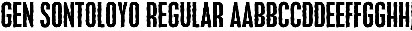 Gen Sontoloyo Regular font